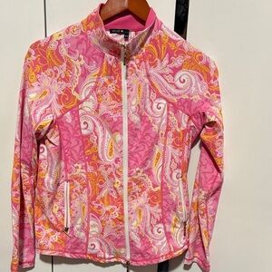 Vibrant Pink Paisley Bomber Jacket